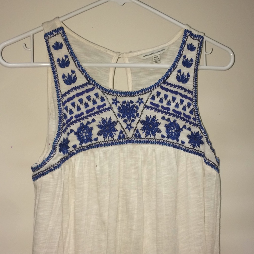 Embroidered tank